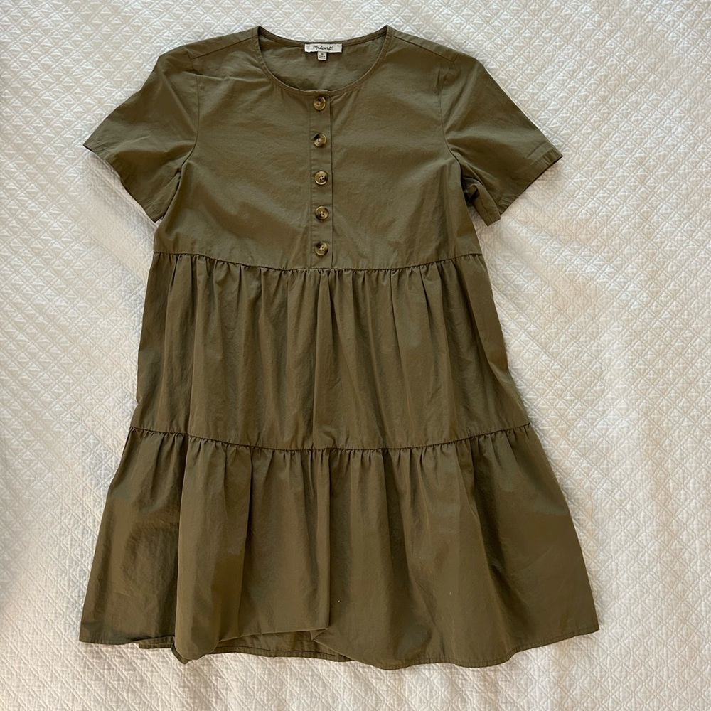 Madewell Army Green Shift Dress